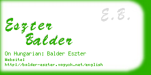 eszter balder business card